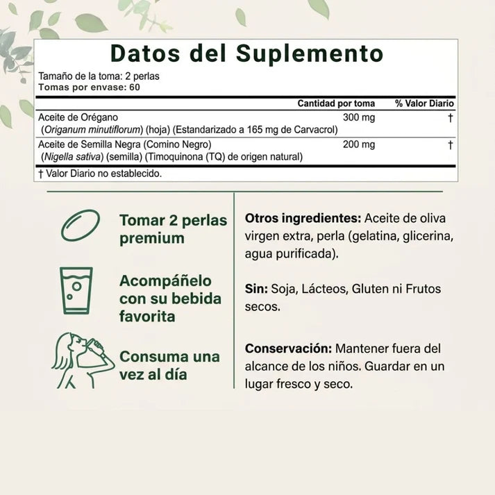 60 Cápsulas de aceite de Orégano Vellaskim™
