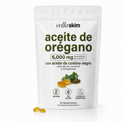 60 Cápsulas de aceite de Orégano Vellaskim™