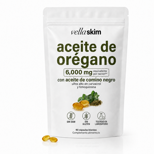 60 Cápsulas de aceite de Orégano Vellaskim™