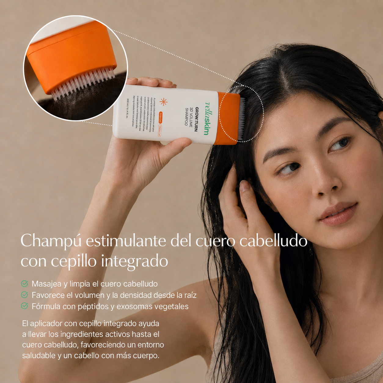 Champú Coreano Vellaskim™ · Crecimiento y Densidad