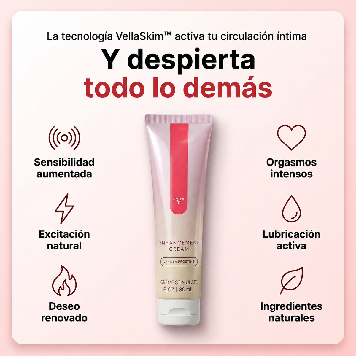 Crema Potenciadora Íntima Vellaskim™ · Vainilla Glaseada